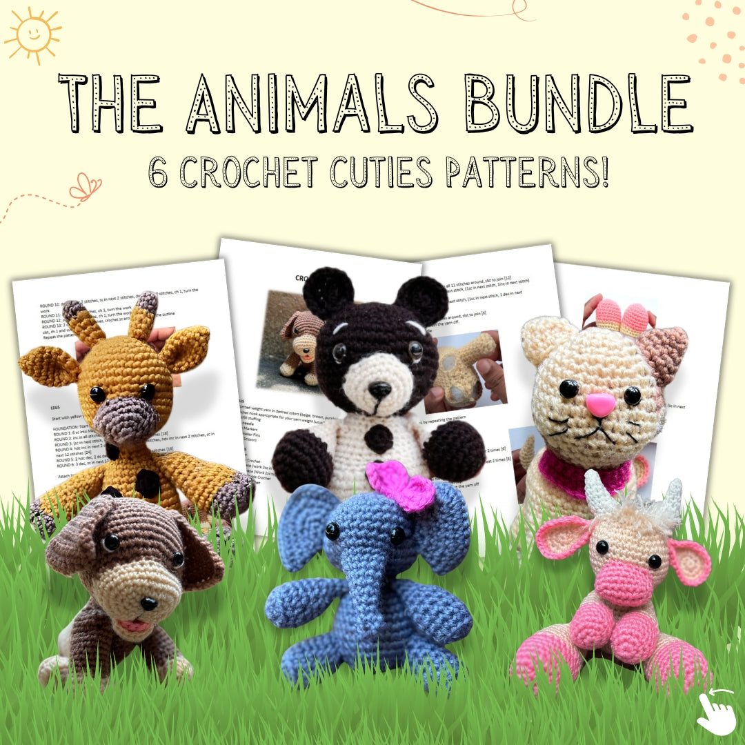 The Animals Bundle - 6 Crochet Cuties Patterns